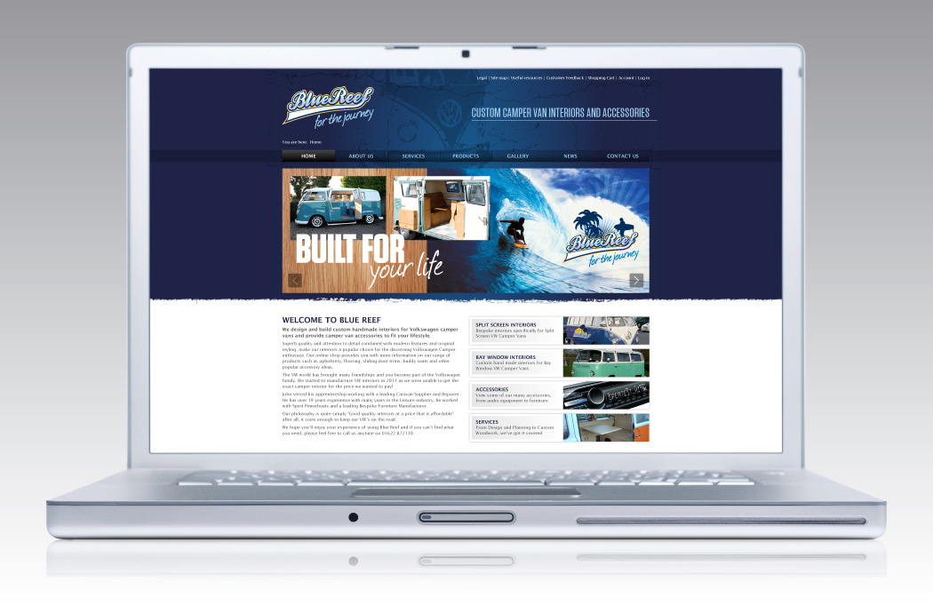 Branding - E-Commerce Web design for Blue Reef by BLU:72 Creative