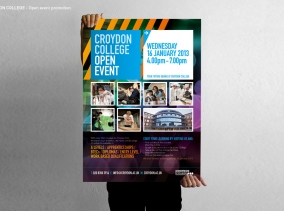 Open Event poster design for Croydon College by BLU:72 Creative