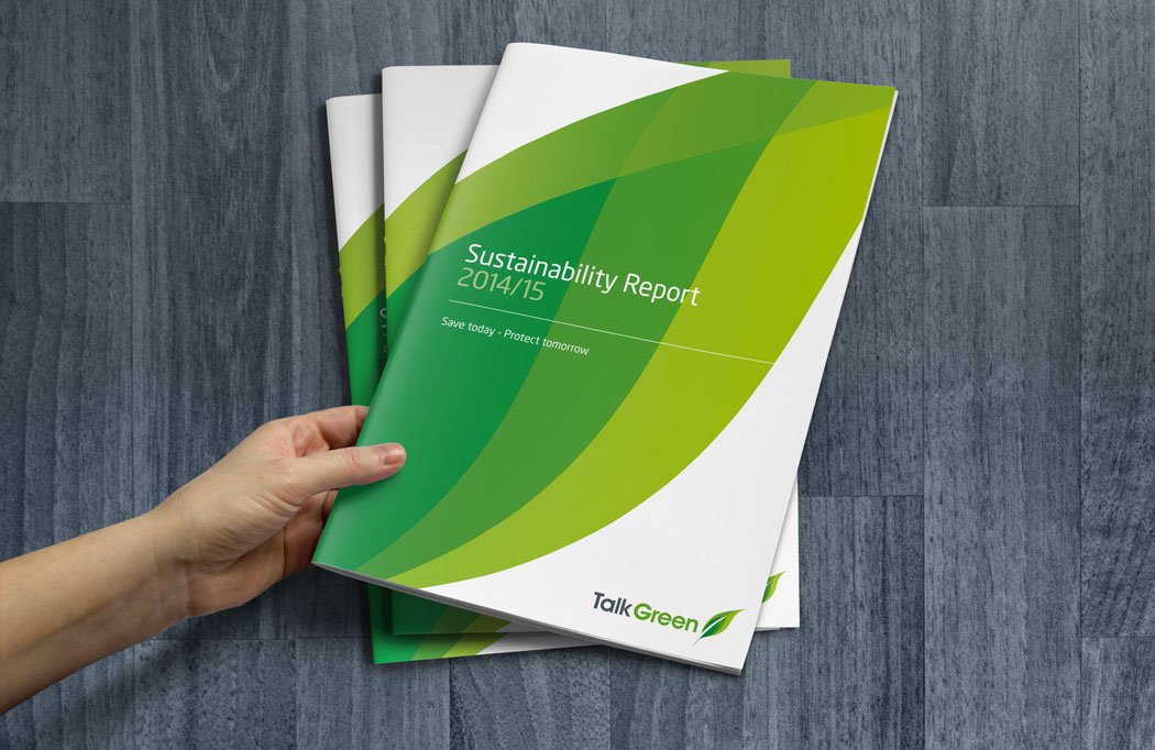 Brochure design for Talk Green by BLU:72 Creative, Nottingham