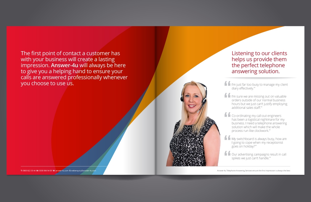 answer-4u-brochure-2 Brochure design for Nottingham based Answer-4u by BLU:72 Creative