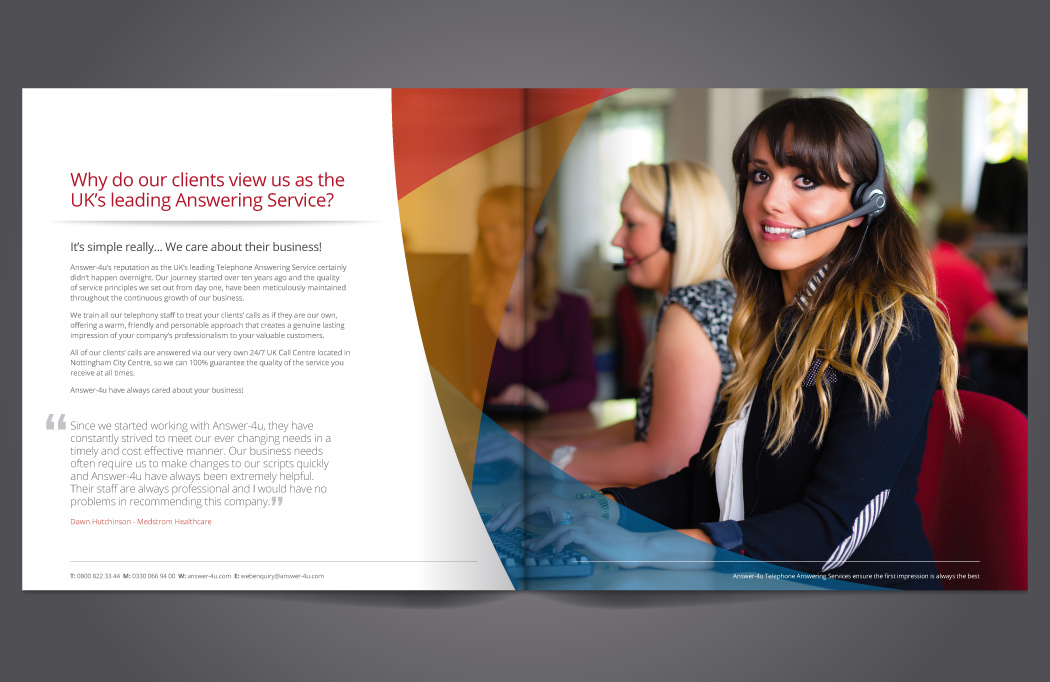 Brochure design for Answer-4u by BLU:72 Creative