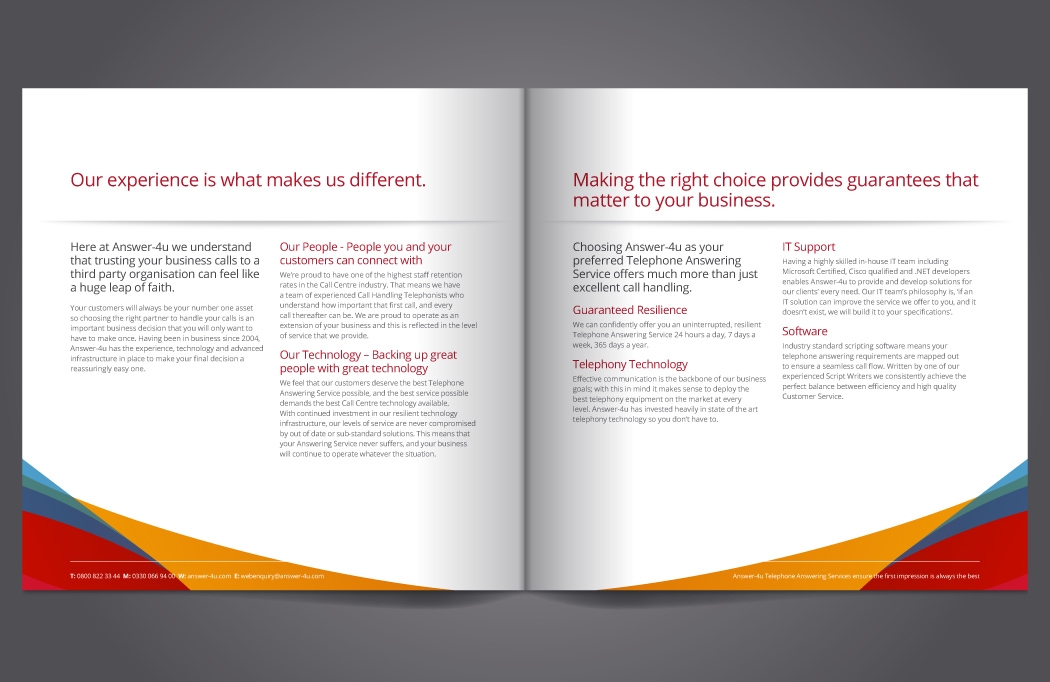 answer-4u-brochure-4 Brochure design for Nottingham based Answer-4u by BLU:72 Creative