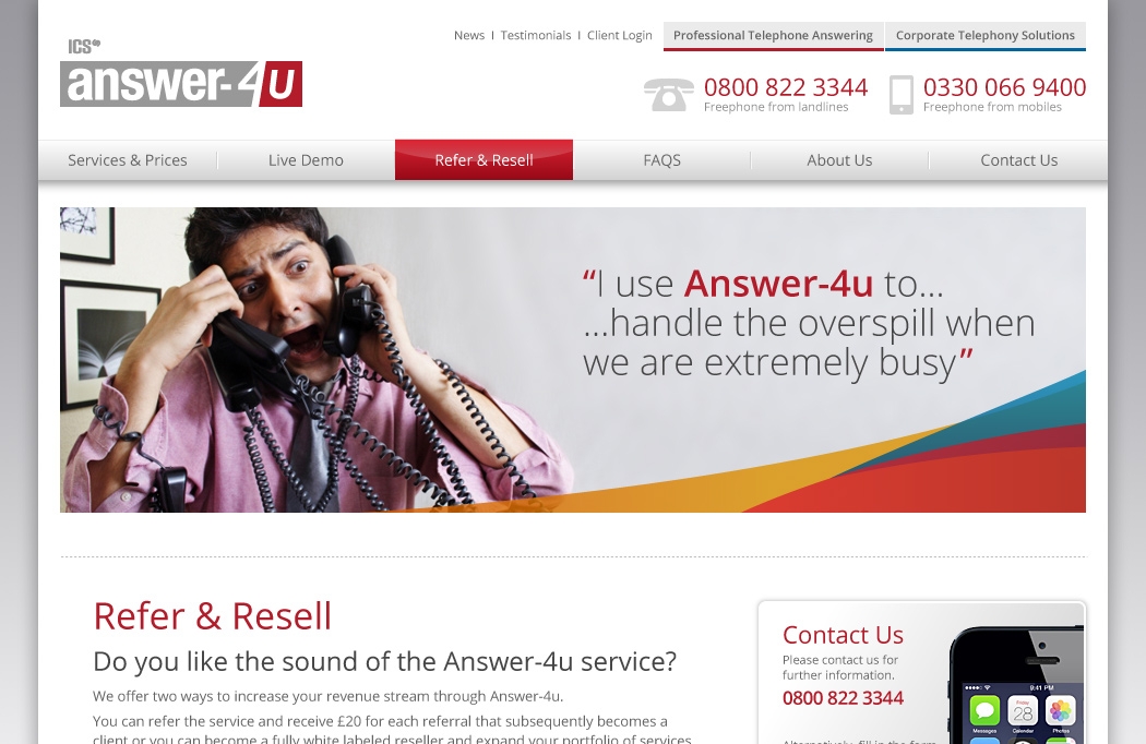 answer-4u-website-2 Web design for Answer-4u by BLU:72 Creative