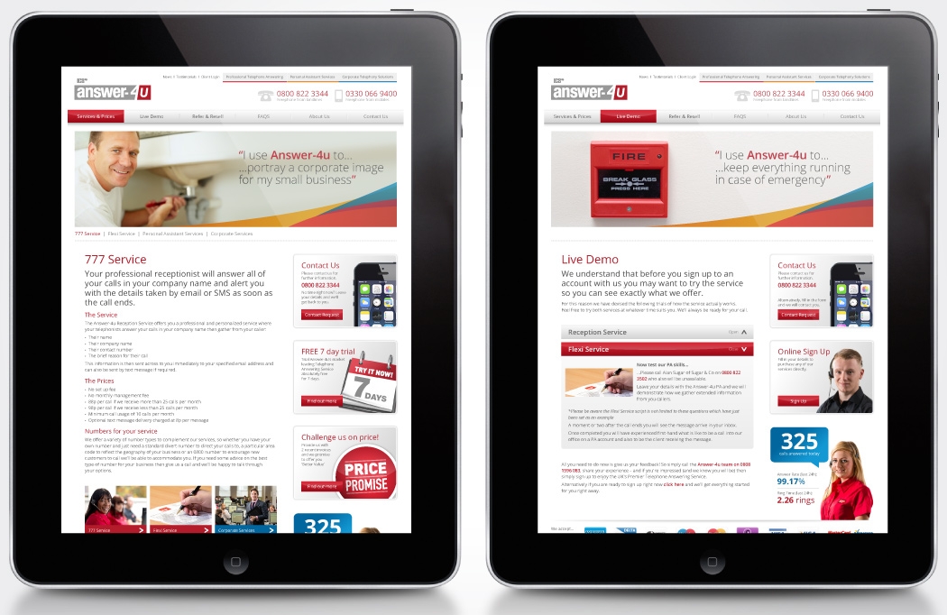 answer-4u-website-3 Web design for Answer-4u by BLU:72 Creative