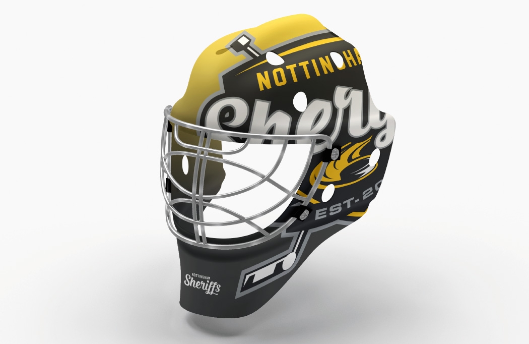 Helmet design for Nottingham Sheriffs - Ice Hockey Design