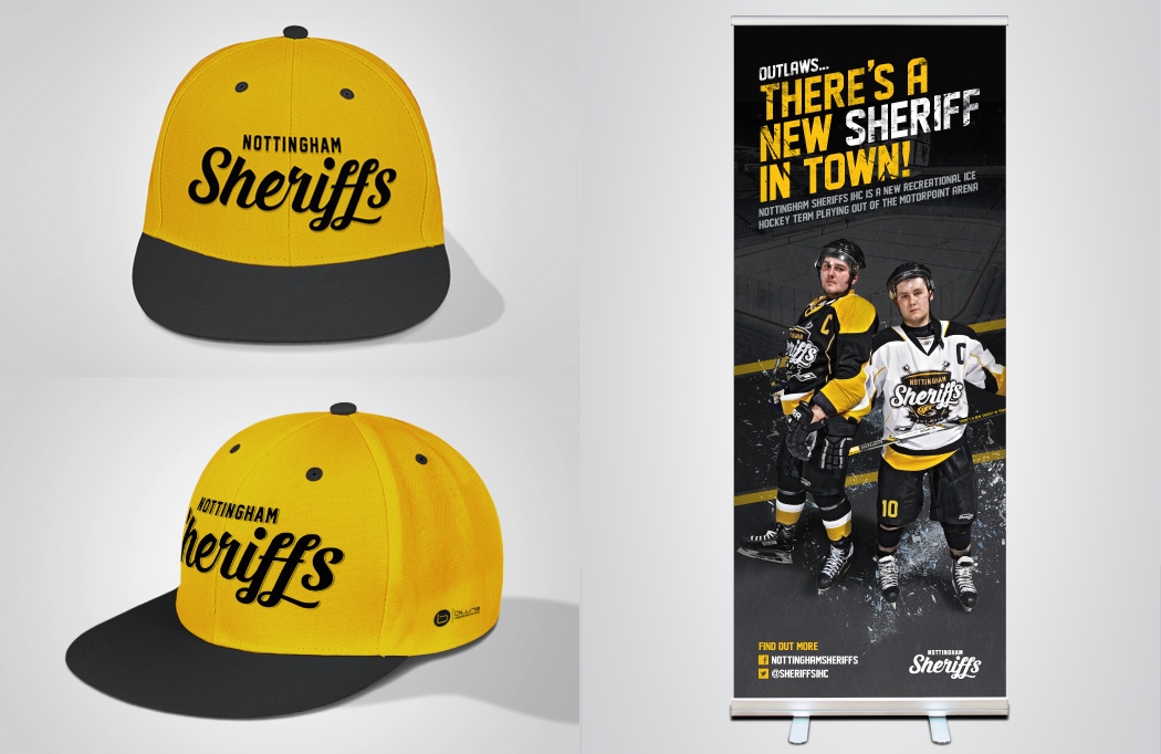 Cap & banner design for Nottingham Sheriffs - Ice Hockey Design