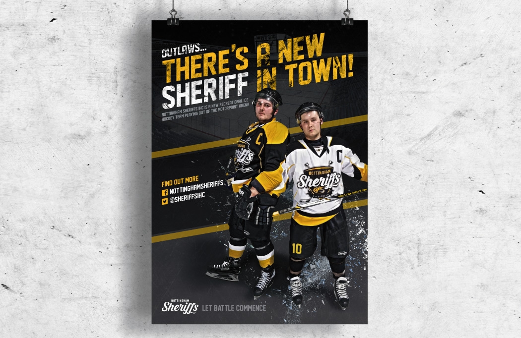 Poster design for Nottingham Sheriffs - Ice Hockey Design