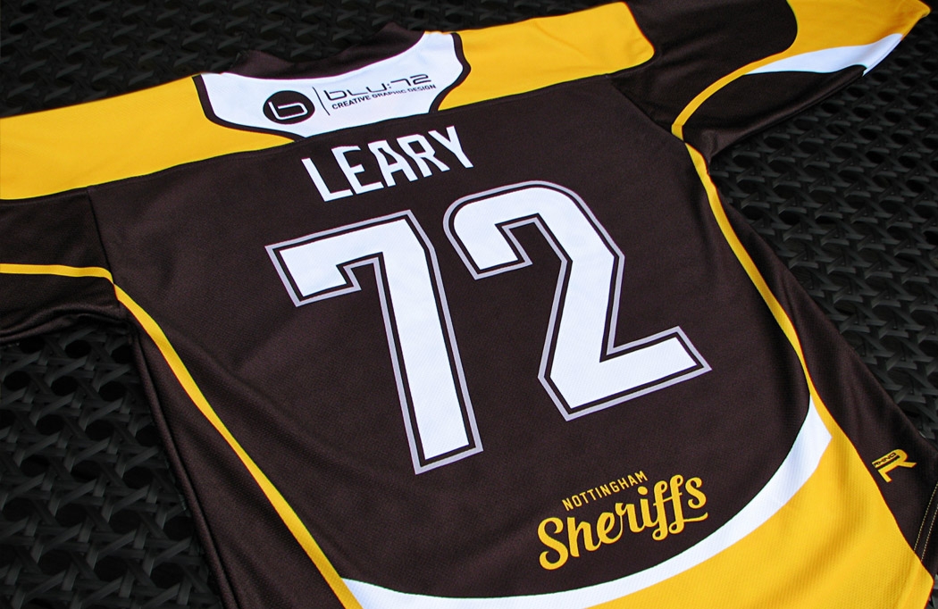 Kit design for the Nottingham Sheriffs by BLU:72 Creative Design Agency Nottingham