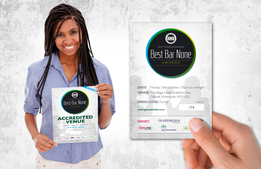 Event Branding for the Nottinghamshire Best Bar None Awards