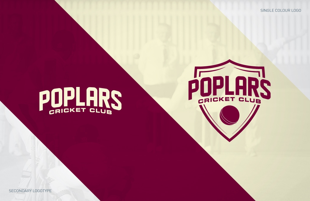 poplars-secondary-logos Secondary logos for Poplars CC - Cricket Club Logo Design