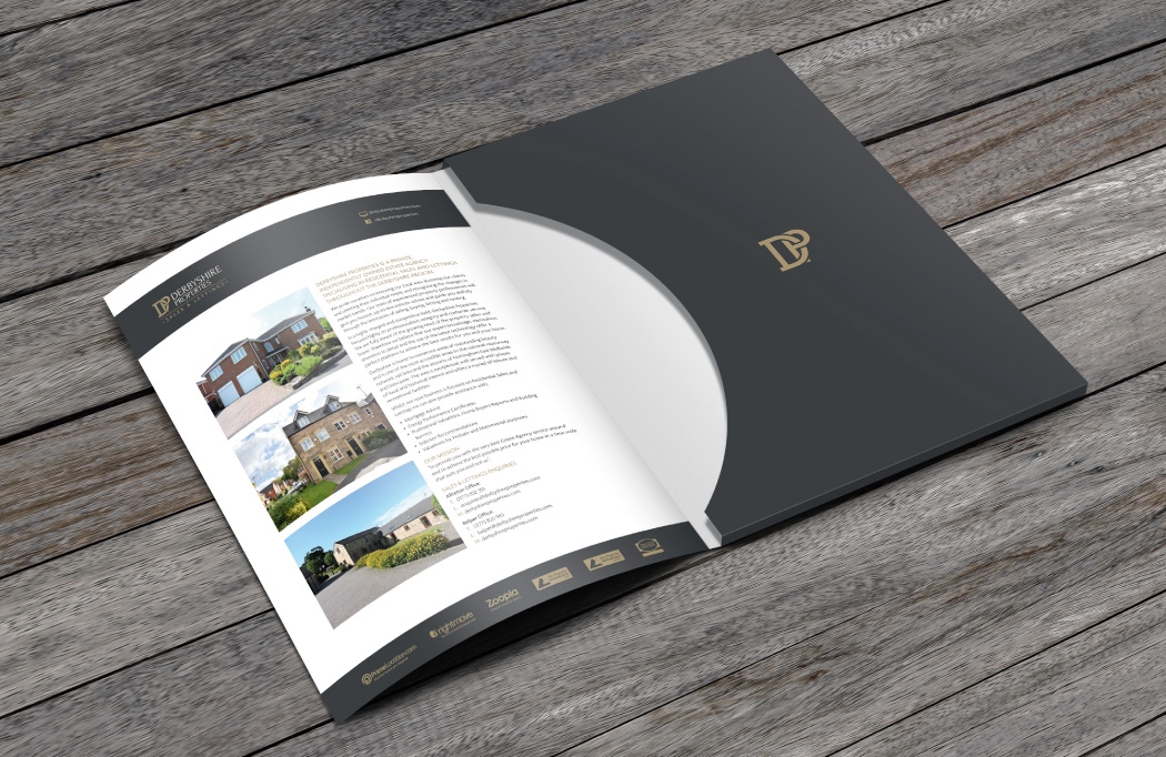 Part of a logo design & branding project for Derbyshire Properties by BLU:72 Creative