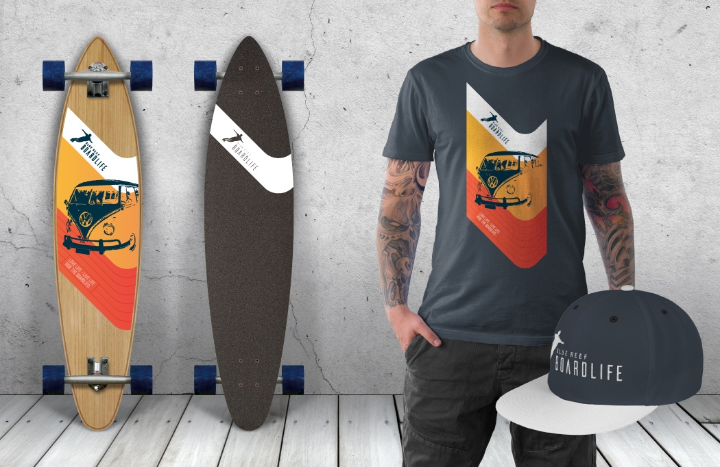 blue-reef-boardlife-longboard-design-1 Apparel and Longboard Design for Blue Reef Boardlife by BLU:72 Creative