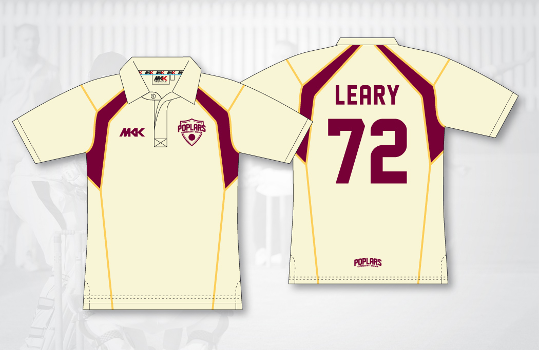 Shirt design for Poplars CC - Cricket Club Logo Design