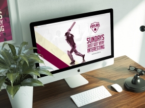 Desktop background image for Poplars CC - Cricket Club Logo Design