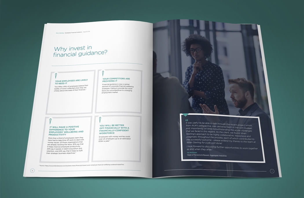Brochure design for Wren Sterling.